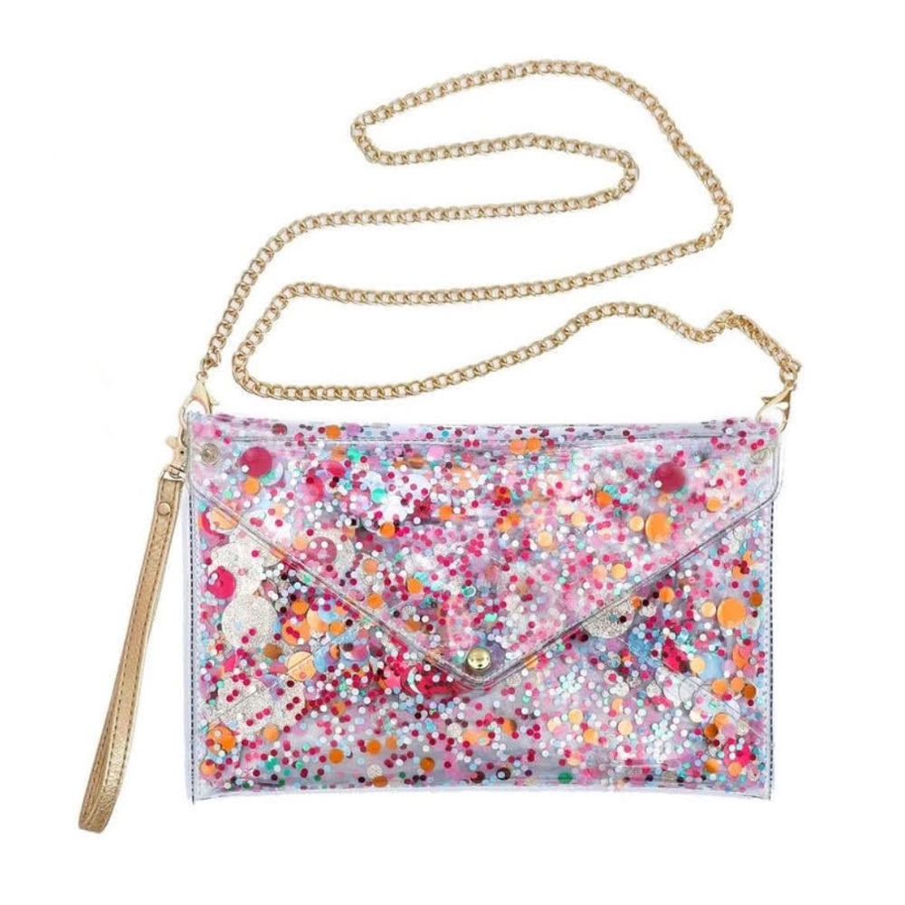 Packed Party Essentials Confetti Clutch Purse